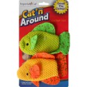 Cat 'n Around Toys (on Hang Card) Neon Fish Duo Catnip Toy