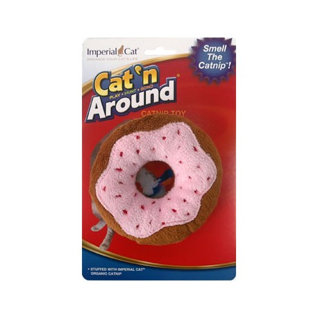 Organic Catnip Cat Toy Chocolate Frosted Sprinkled Donut