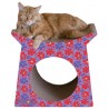 Imperial Cat Tower Tunnel Scratch and Shape, Retro Purple Floral