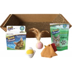 2-in-1 cat scratcher bed combo filled with kitty favorites!