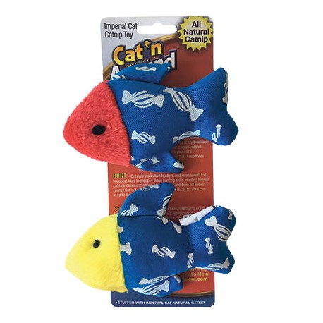 Sturdy canvas catnip fish