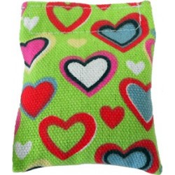 Heart-print and Kitty-print Refillable Catnip Pillow Toy
