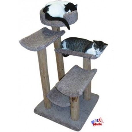 Cat Tree With Five Carpet Covered Beds