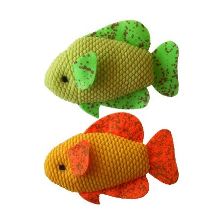 This set comes with two cute, brightly-colored fish