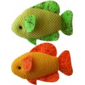 Neon Fish Refillable Catnip Cat Toys, set of 2