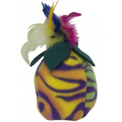 The colorful feathers on top are sure to please your furry friend!