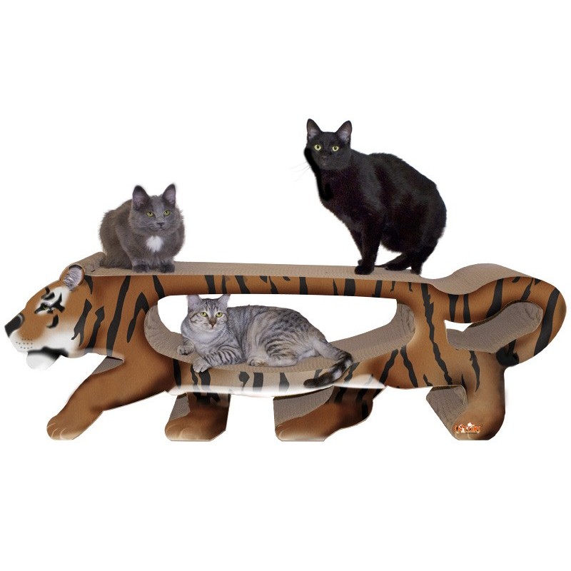 giant tiger scratcher for cats cardboard