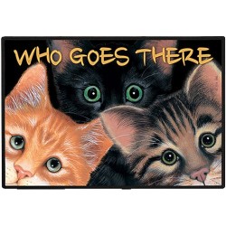 Who Goes There Door Mat