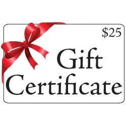 Gift Certificate valued at $25