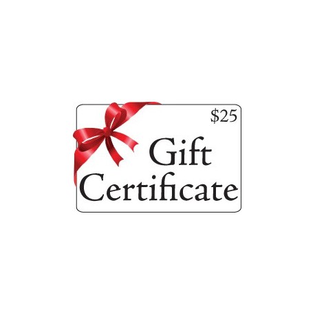 Gift Certificate valued at $25
