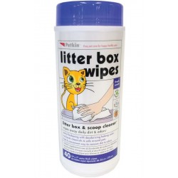 Easy to use wipes for litter boxes and scoops