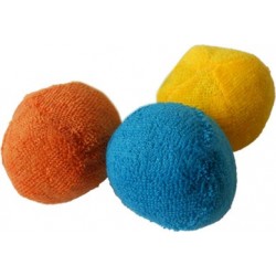 Three soft, terry balls, purrfect for kitties of any age!