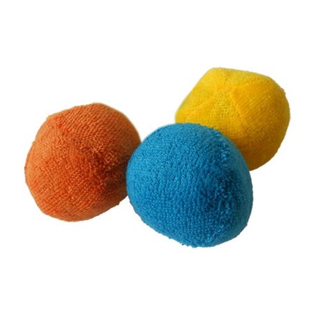 Three soft, terry balls, purrfect for kitties of any age!