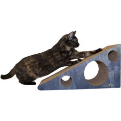 Vanansa Cat Scratcher Cardboard with Organic Catnip Rainbow Wave Reversible Cardboard Cat Scratcher Premium Cat Scratching Board 2 Colors and 3 Shapes for indoor Cats