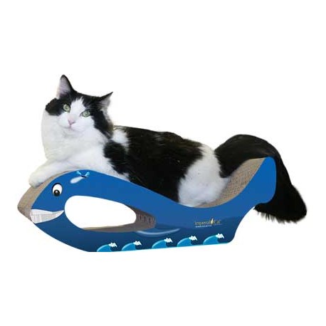 Imperial Cat Whale Scratch and Shape, Blue, Large