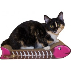 Imperial Cat Fish Bone Scratch 'n Shape, Pink and Brown