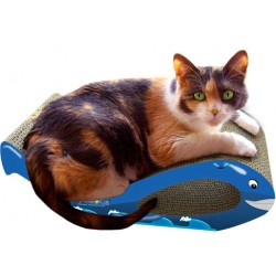 Imperial Cat Whale Scratch 'n Shape, Blue, Small