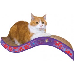 Imperial Cat Purrfect Stretch Scratch 'n Shape, Medium, Retro Purple Floral