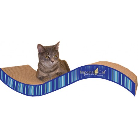 Imperial Cat Purrfect Stretch Scratch 'n Shape, Medium, Blue Stripe