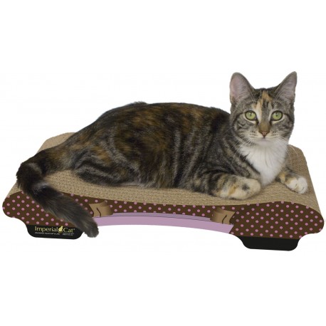 Imperial Cat Bella Scratch 'n Shape, Pink Polka Dot