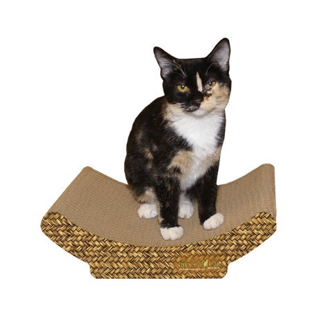 Imperial Cat Cozy Curl Scratch 'N Shape, Basket Weave Print