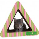 Imperial Cat Triangle Combo Scratch 'n Shape, Pink/Lime Stripe