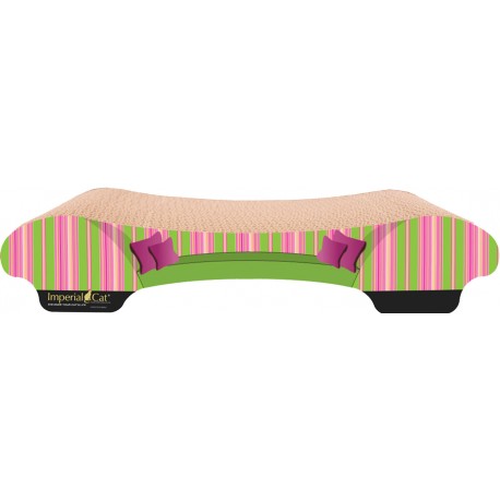 Imperial Cat Bella Scratch 'n Shape, Pink and Green Stripe
